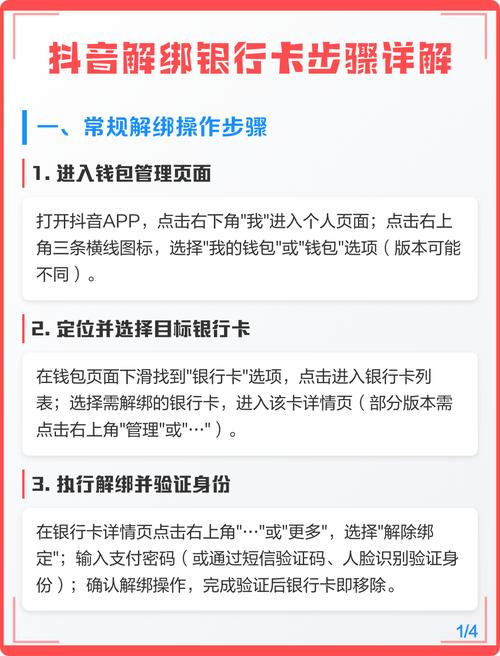 抖音如何安全解绑银行卡?操作步骤与注意事项详解